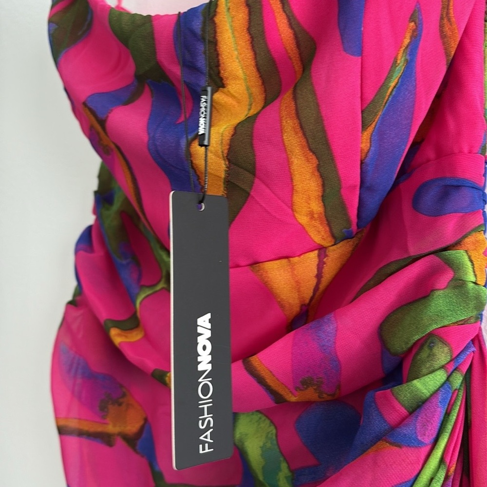 Fashion Nova Vibrant Multicolor Mini Dress - Picture 10 of 16